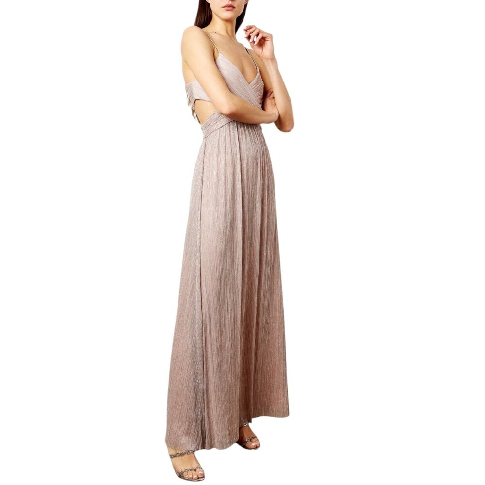 NWT Intermix Tina Lurex Cut-Out Gown Pink Size 4